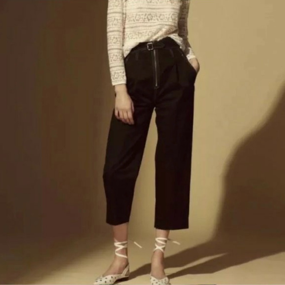SANDRO Gatiene cropped wide leg pants, NWOT, size 34 XS